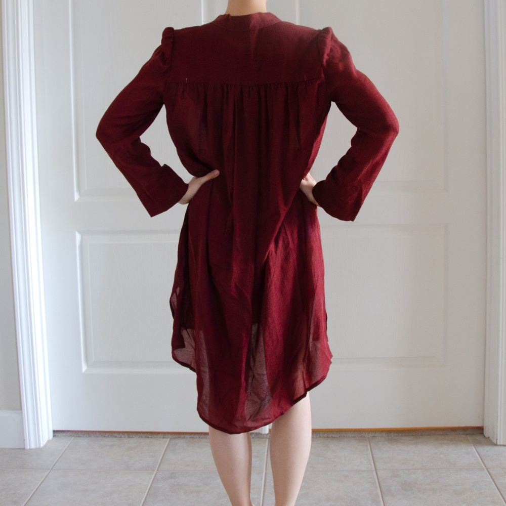 Isabel Marant La Garconne Maroon Rivera Dress